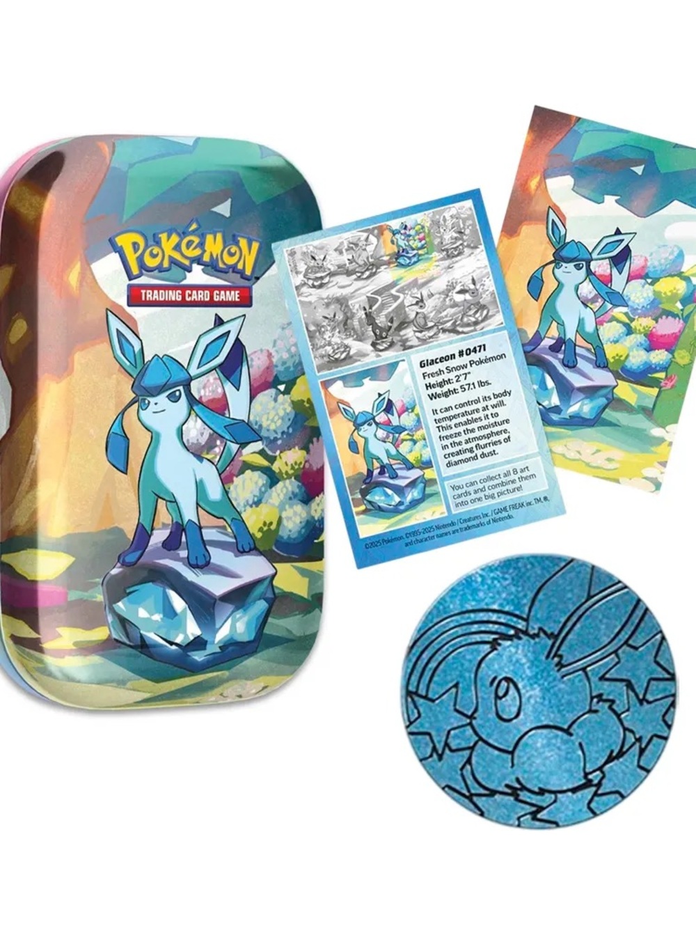 Pokémon Trading Card Game Glaceon Tin - Blue Artwork